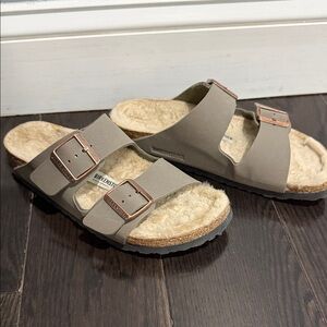 Birkenstock Taupe Slippers